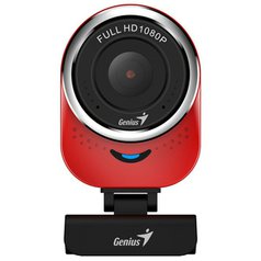 Genius Full HD Webkamera QCam 6000, 1920x1080, USB 2.0, červená, Windows 7 a vyš
