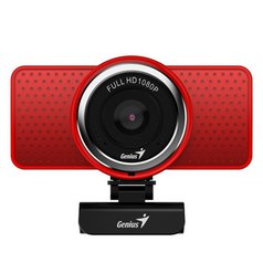 Genius Full HD Webkamera ECam 8000, 1920x1080, USB 2.0, červená, Windows 7 a vyš