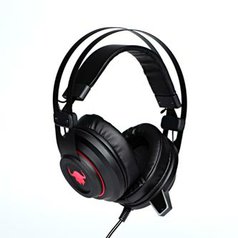 RED FIGHTER H3, sluchátka s mikrofonem, ovládání hlasitosti, černo-červená, hern