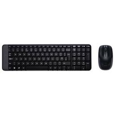 Logitech Sada klávesnice MK220, AAA, klasická, 2.4 [GHz], černá, bezdrátová, CZ,