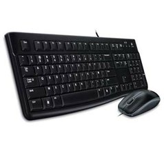 Logitech Sada klávesnice MK120, klasická, černá, drátová (USB), CZ, s drátovou o